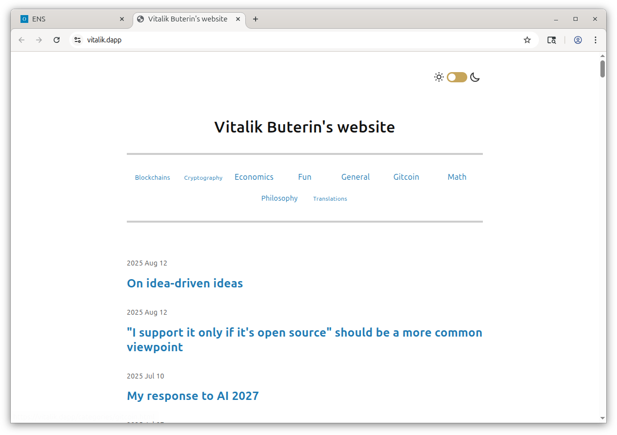 DappNet Application Screenshot